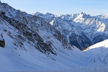 Slope on the skiing resort