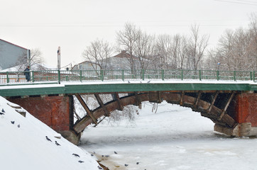 Derevyanny river bridge.