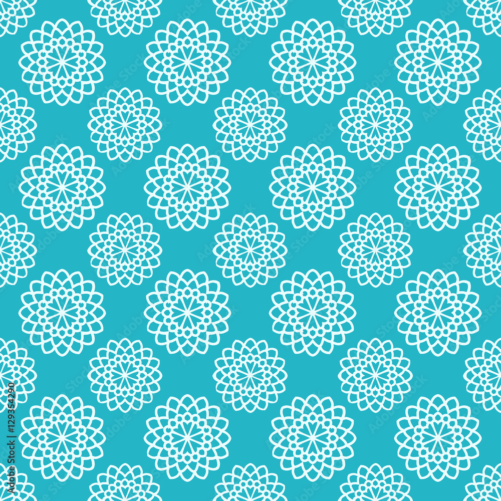 Wall mural Retro different vector seamless patterns