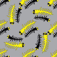 Strange Lizard Seamless Pattern