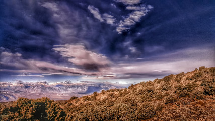 Snow capped Eastern Sierras