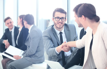 Business People Meeting Discussion Corporate Handshake Concept
