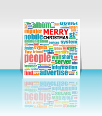Obraz premium Merry Christmas - unique xmas design element. Great design element for congratulation cards, banners and flyers. Happy new year