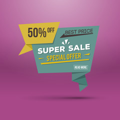 Modern Sale badge and special offer template for web and print.