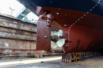 Ship's propeller and rudder © Alexey Seafarer