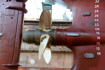 Ship's propeller and rudder © Alexey Seafarer