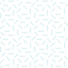 Abstract geometric blue deco art memphis fashion pattern