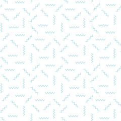 Abstract geometric blue deco art memphis fashion pattern