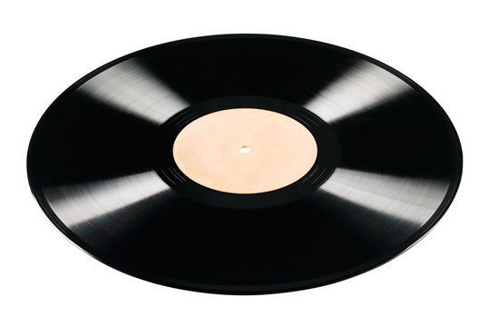 Vinyl record isolated on white.