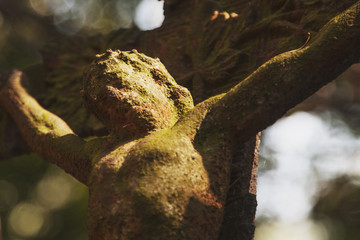 Jesus Christ crucified (an ancient sculpture)