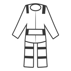 outline suit uniform worker protective vector illustration eps 10