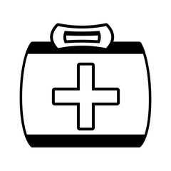 outline kit first aid cross emergency medical vector illustration eps 10