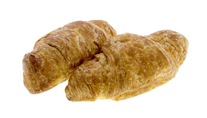 Fresh croissant isolated on white background.