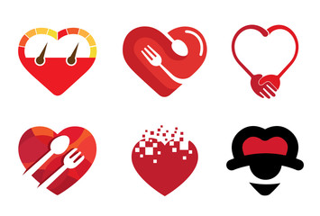 Hearts Symbol Design Illustration