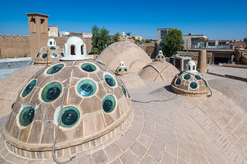The roof of Sultan Amir Ahmad Historical Bath in Kashan, Iran