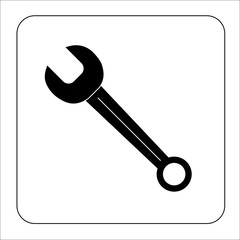 wrench vector illustration, flat design 
