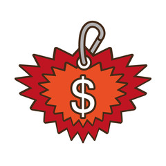 tag commercial hanging isolated icon vector illustration design