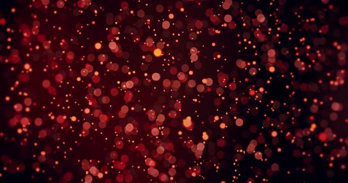 christmas red sparkle background with stars and bokeh, xmas holiday happy new year concept