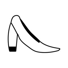 Female heel shoe icon vector illustration design