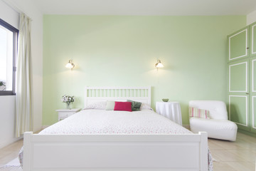 double bed bedroom - beautiful apartment room