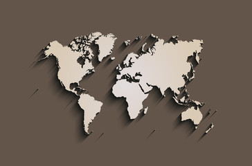 Fototapeta na wymiar flat world map. abstract vector background for wallpaper, banner