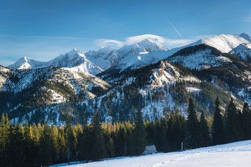 Tatra Mountains view from Rusinowa Polana