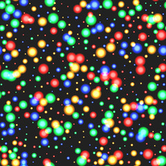 Chaotic led light in color. Seamless pattern