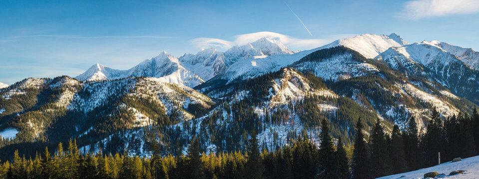 Tatra Mountains view from Rusinowa Polana