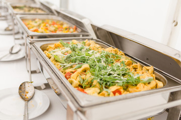 edles Buffet bei einer Hochzeit in einem Restaurant