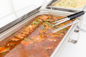 edles Buffet bei einer Hochzeit in einem Restaurant