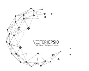 Geometric vector background for business or science presentation. Connection concept