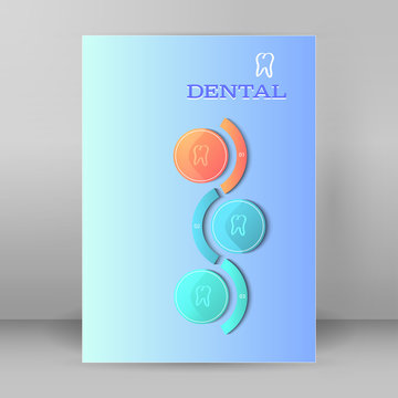 Dental medicine concept cover page A4 brochure