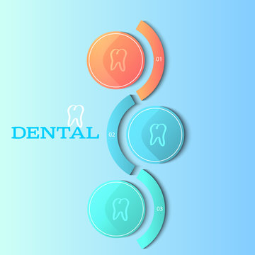 Dental medicine concept moves presentation flyer template