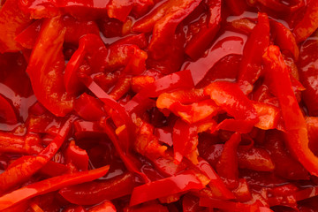 Red pepper marinade baked on grill.