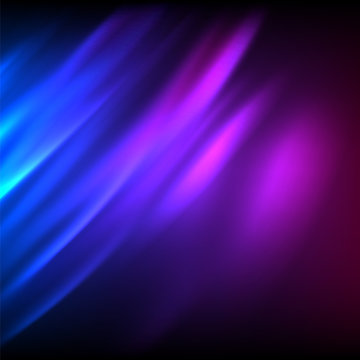 neon glow dark blue purple background northern lights blur