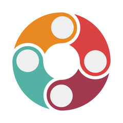 teamwork around symbol icon vector illustration design