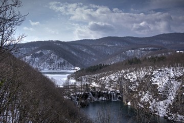 Plitvicka jezera, national park in Croatia - HDR, winter edition
