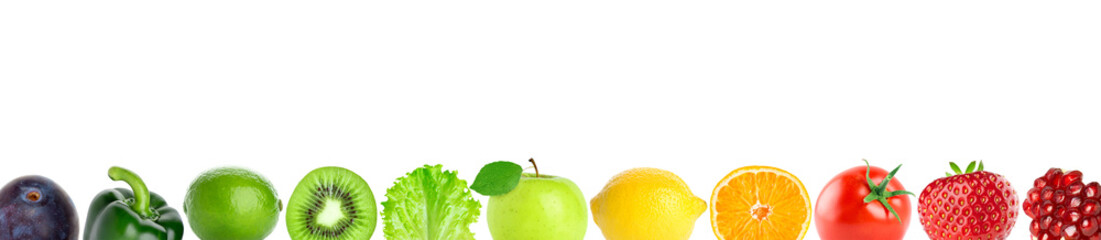 Fototapeta na wymiar Color fruits and vegetables