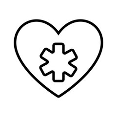 healthy heart symbol isolated icon vector illustration design