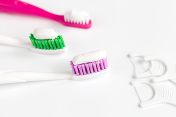 tools for oral care and prophylaxis o white background