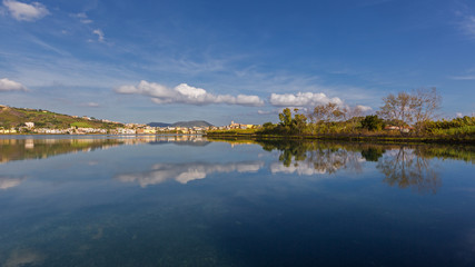 Fototapeta premium Bacoli (Naples, Italy) - Miseno Lake in a winter day