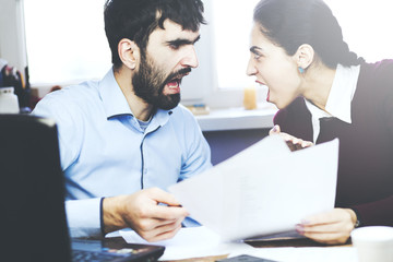 Fototapeta premium angry businesspeople