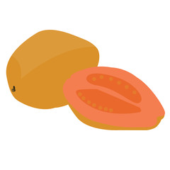 Isolated papayas