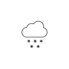 snow outline icon vector