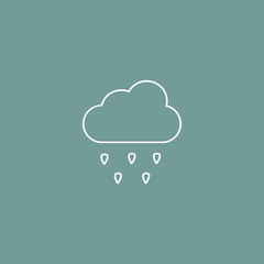 rain outline icon vector