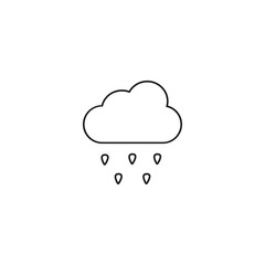 rain outline icon vector