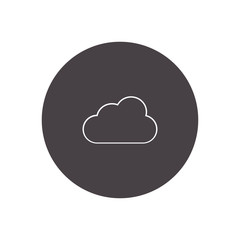 cloud outline icon vector