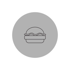 Fototapeta premium burger outline icon