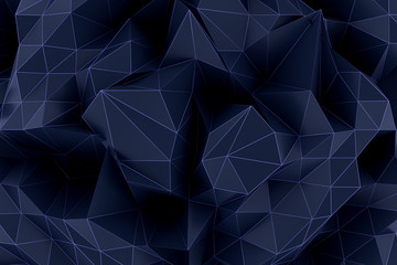 Obraz premium 3d rendering of Polygonal abstract Futuristic Background