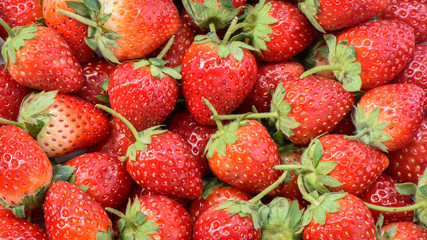 Stack of Ripe strawberry organic for background